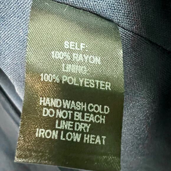 Lulus‎ Cardwell Navy Blue Flounce Sleeve Wrap Mini Dress Size Medium NWT - Picture 11 of 11